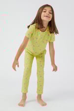 Girls Sun Flower Print Pyjama Set