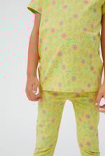 Girls Sun Flower Print Pyjama Set