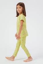 Girls Sun Flower Print Pyjama Set