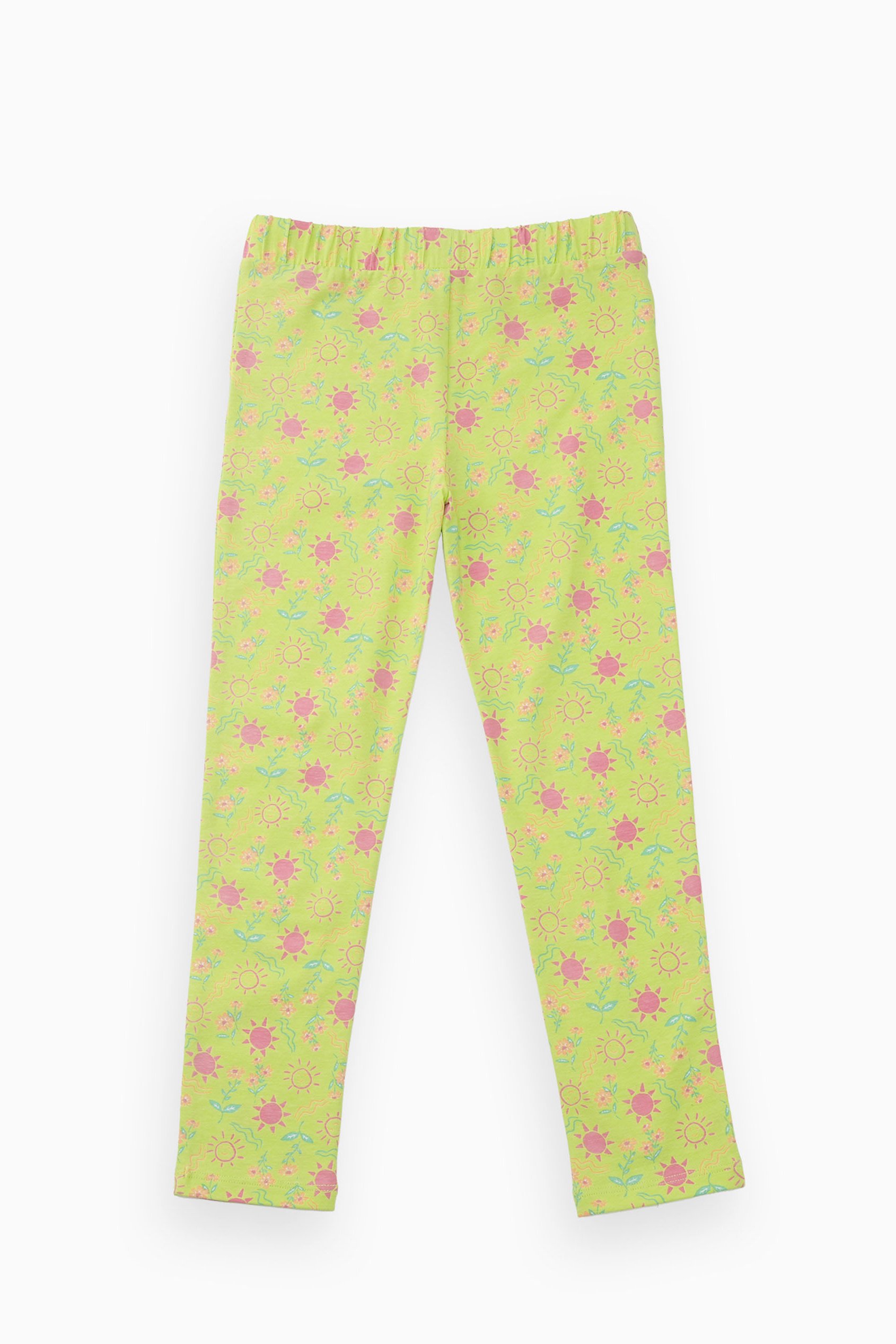 Girls Sun Flower Print Pyjama Set