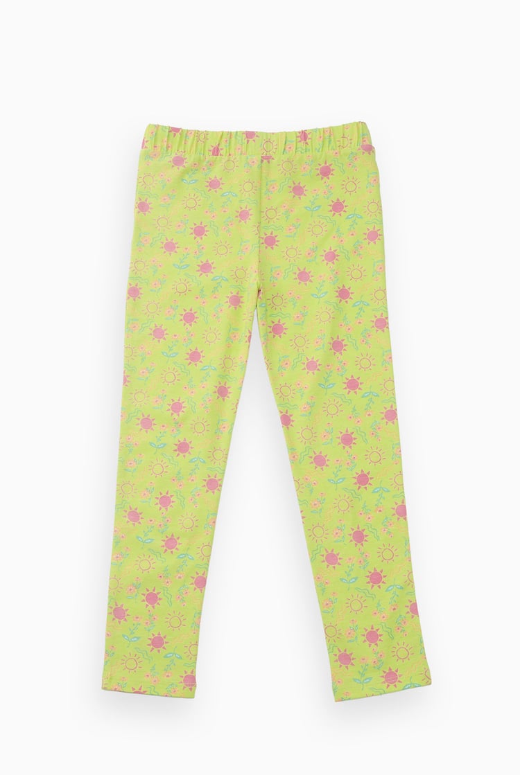 Girls Sun Flower Print Pyjama Set