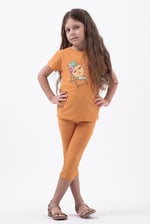 Chill Pineapple Print T-Shirt & Cropped Legging Set