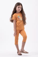 Chill Pineapple Print T-Shirt & Cropped Legging Set