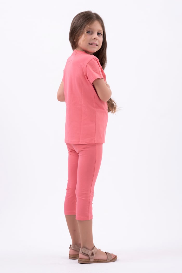 Chill Pineapple Print T-Shirt & Cropped Legging Set