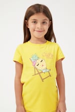 Chill Pineapple Print T-Shirt & Cropped Legging Set