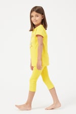 Chill Pineapple Print T-Shirt & Cropped Legging Set