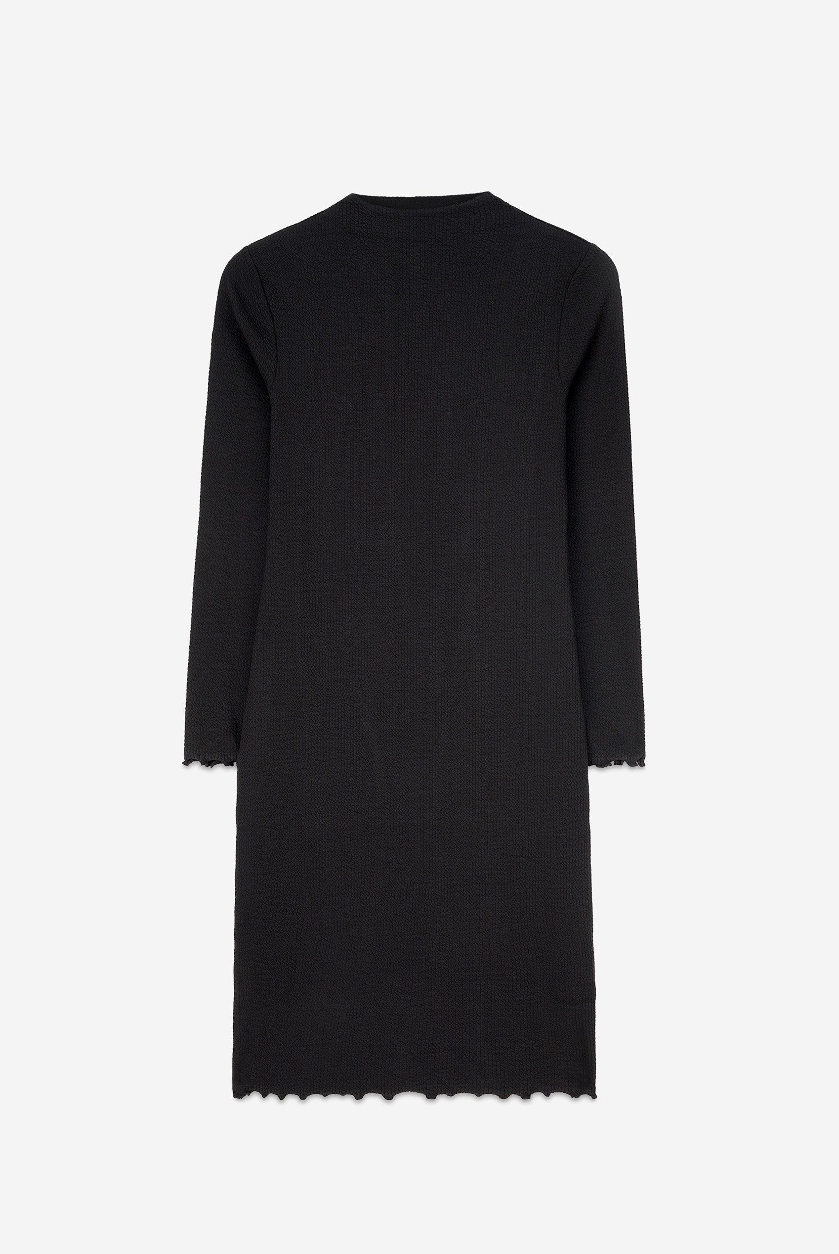 Crepe Ribbed Bodycon Midi Dress