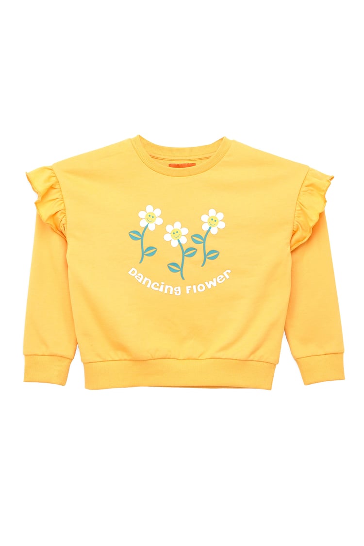 Girls Chest Print Sweatshirt