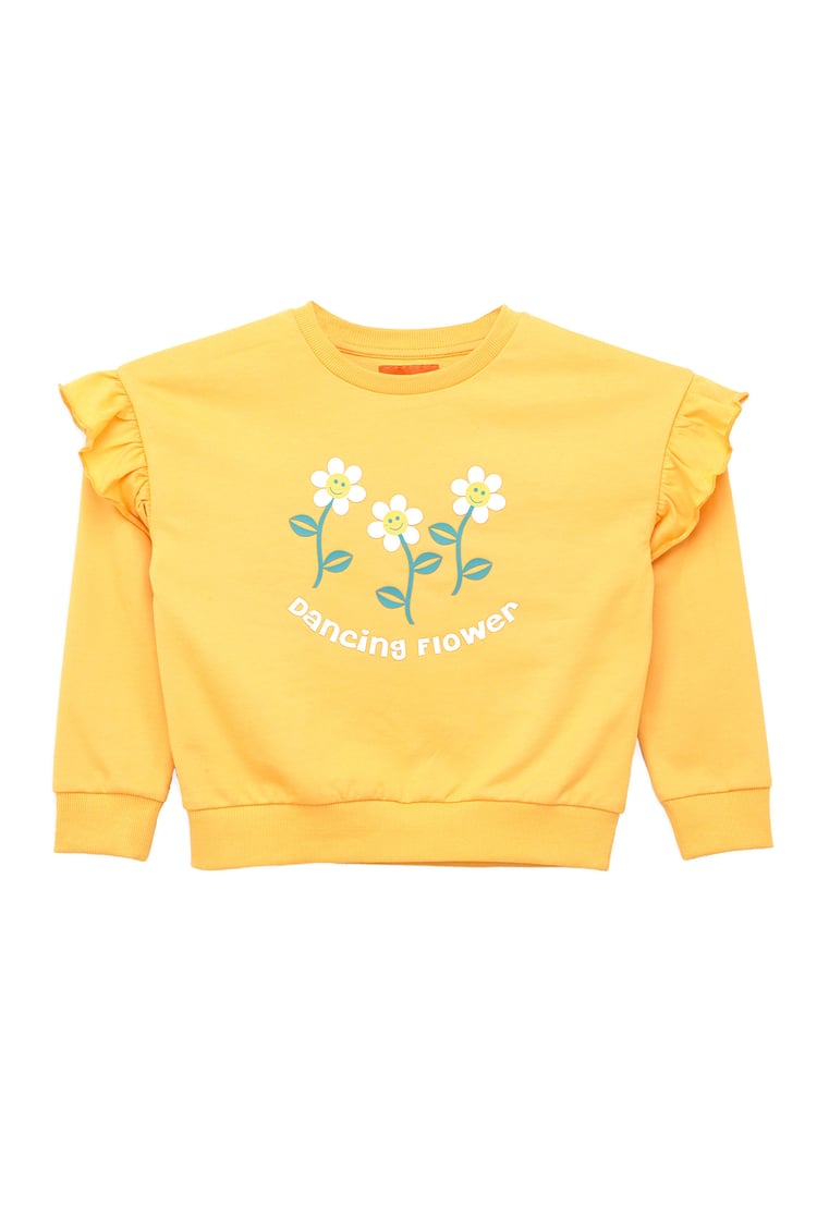 Girls Chest Print Sweatshirt