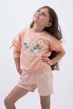 Girls Chest Print Sweatshirt