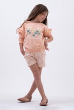 Girls Chest Print Sweatshirt