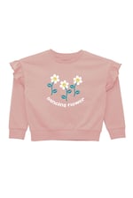 Girls Chest Print Sweatshirt