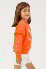 Girls Chest Print Sweatshirt