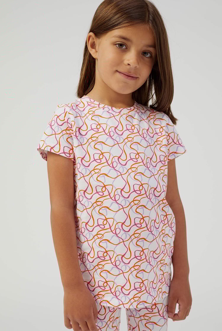 Girls Abstract Print T-Shirt & Leggings Set