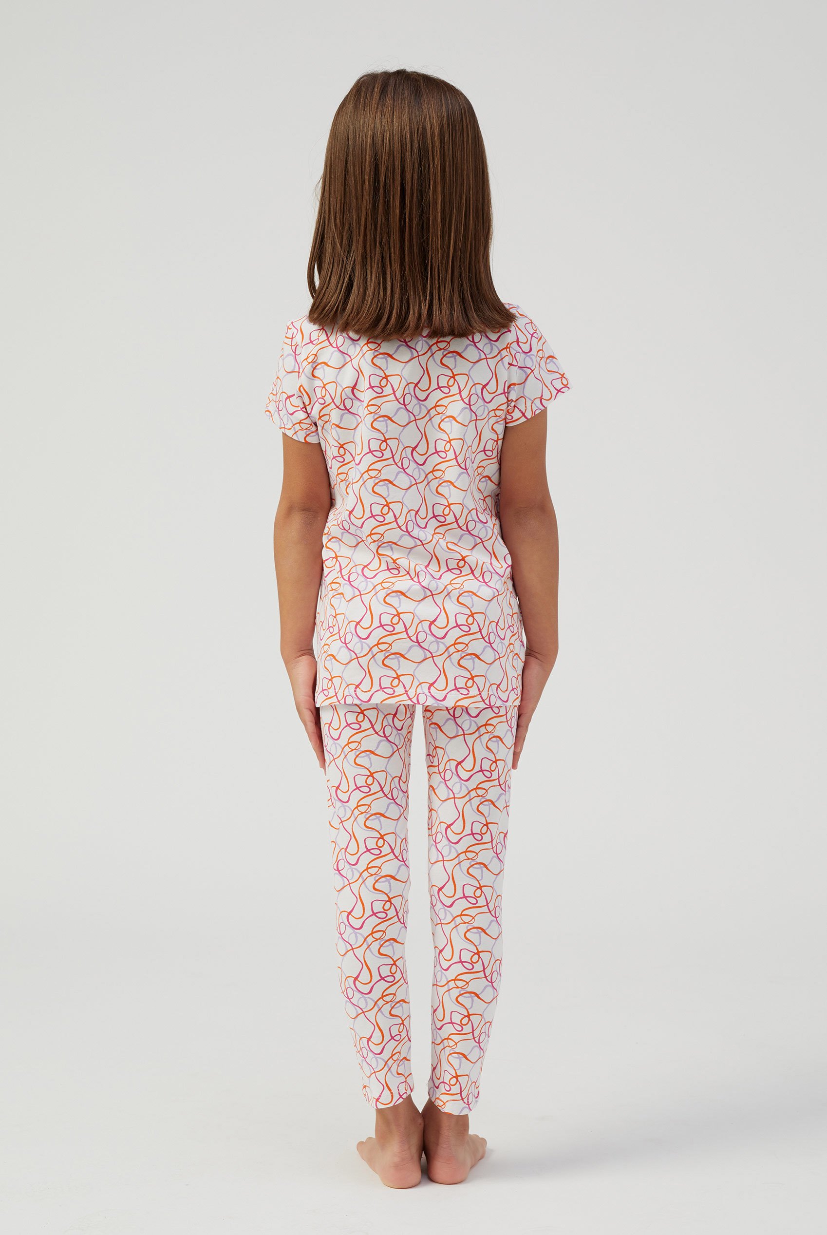 Girls Abstract Print T-Shirt & Leggings Set