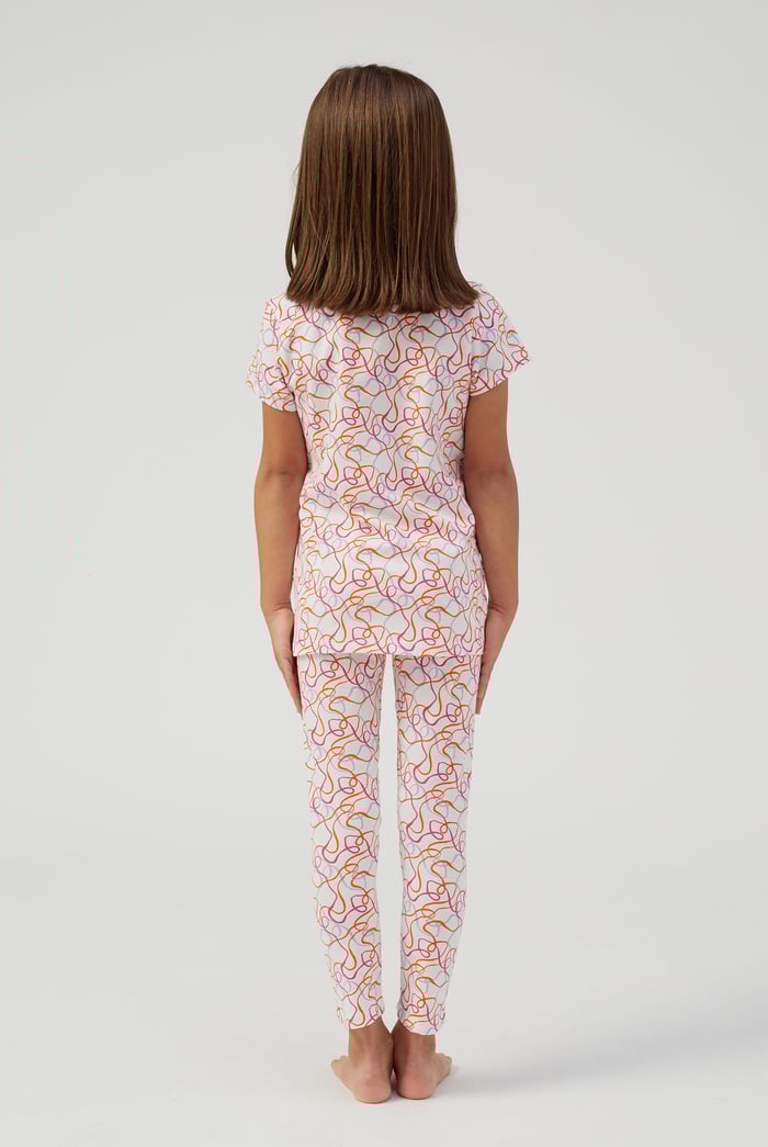 Girls Abstract Print T-Shirt & Leggings Set
