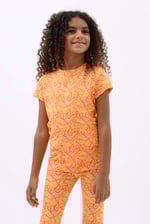 Girls Abstract Print T-Shirt & Leggings Set