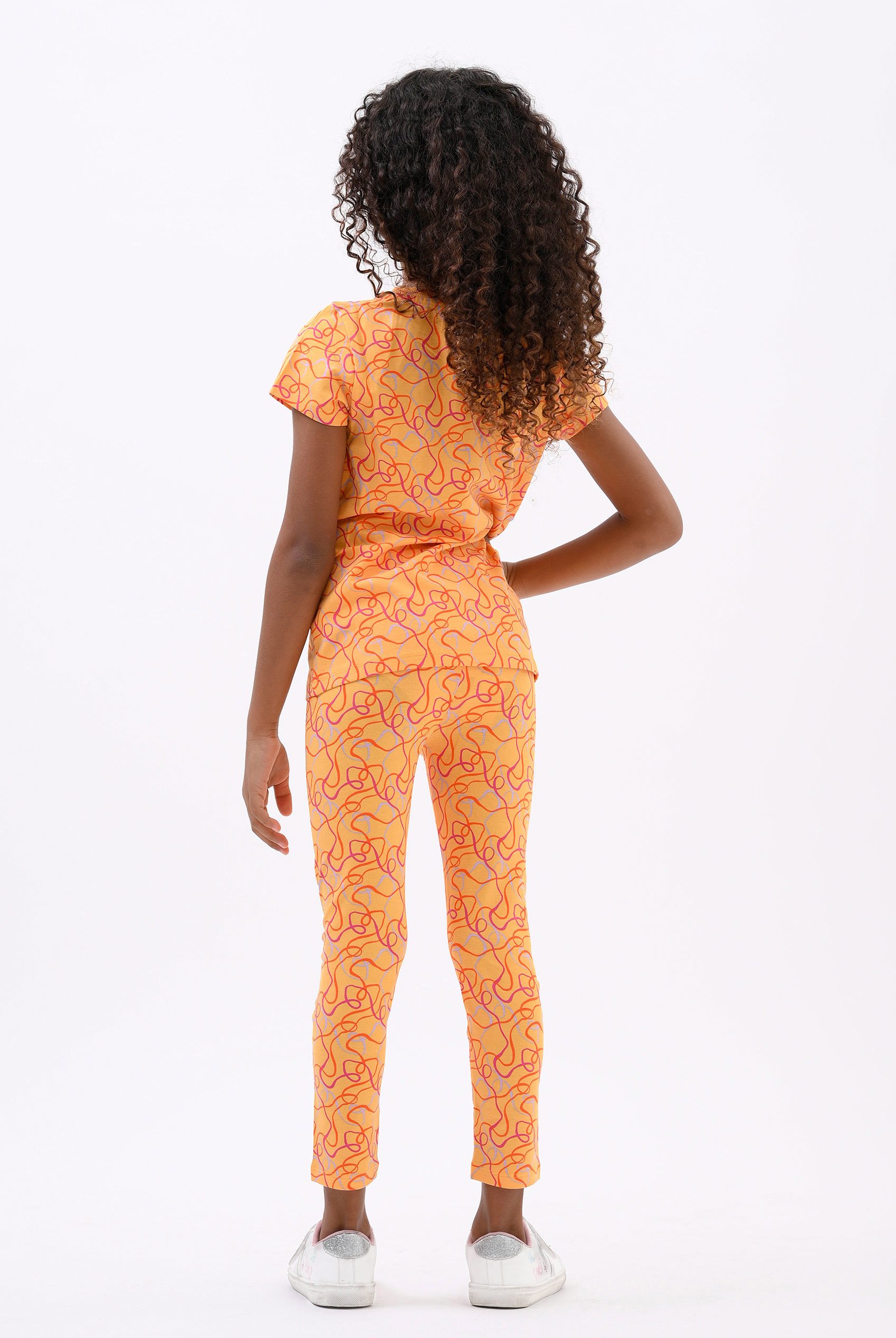 Girls Abstract Print T-Shirt & Leggings Set