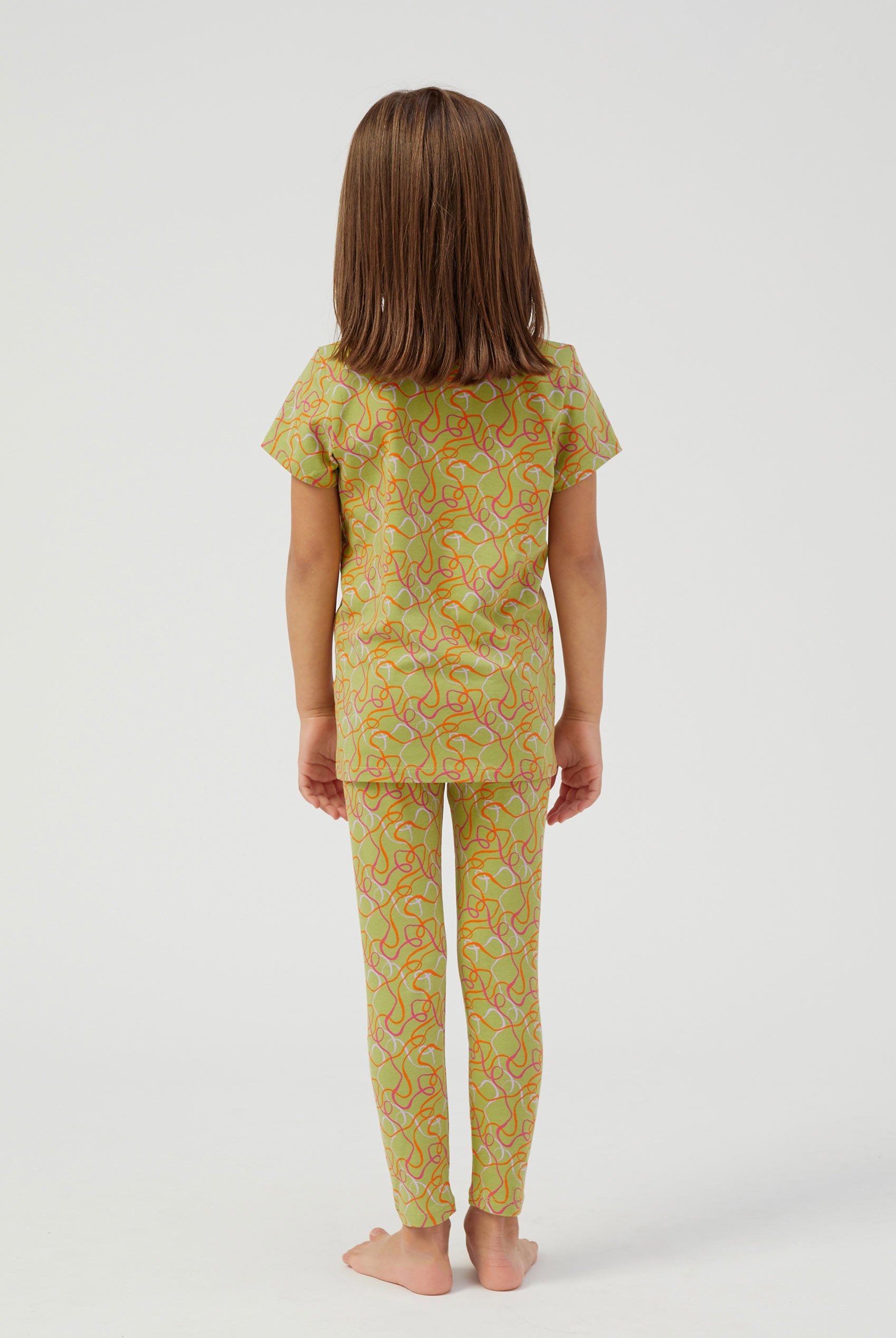Girls Abstract Print T-Shirt & Leggings Set