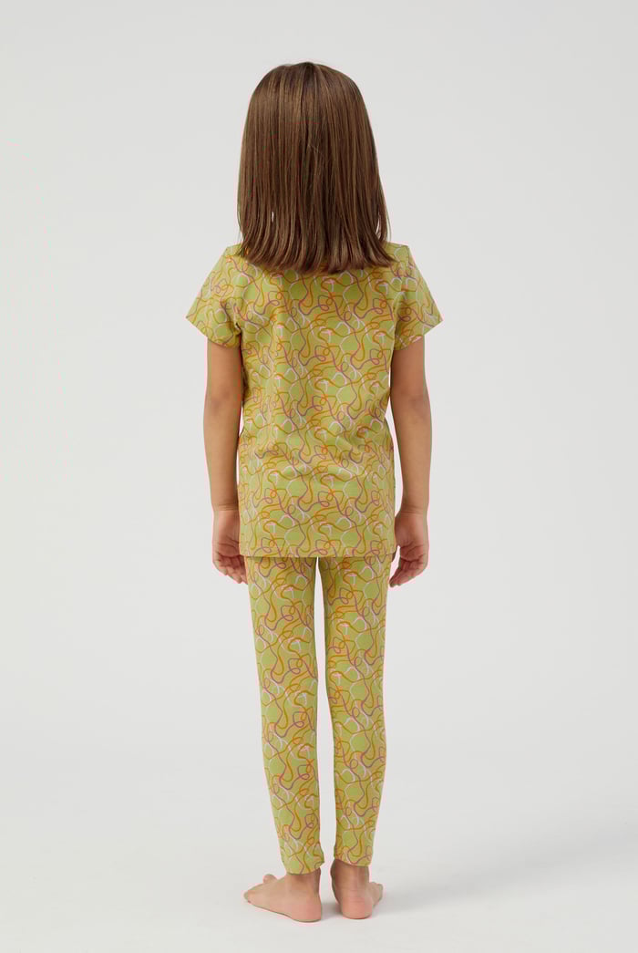 Girls Abstract Print T-Shirt & Leggings Set