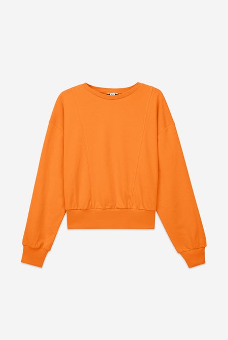 Womens Purple Crop Top Sweatshirt