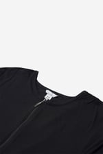Zip Front Crew Neck T-Shirt