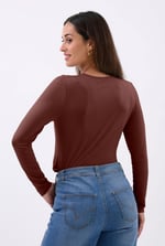 Zip Front Crew Neck T-Shirt