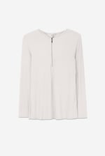 Zip Front Crew Neck T-Shirt