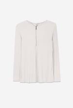 Zip Front Crew Neck T-Shirt