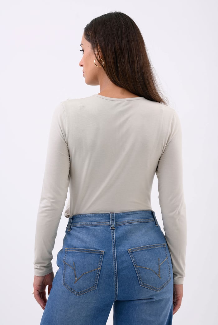Zip Front Crew Neck T-Shirt