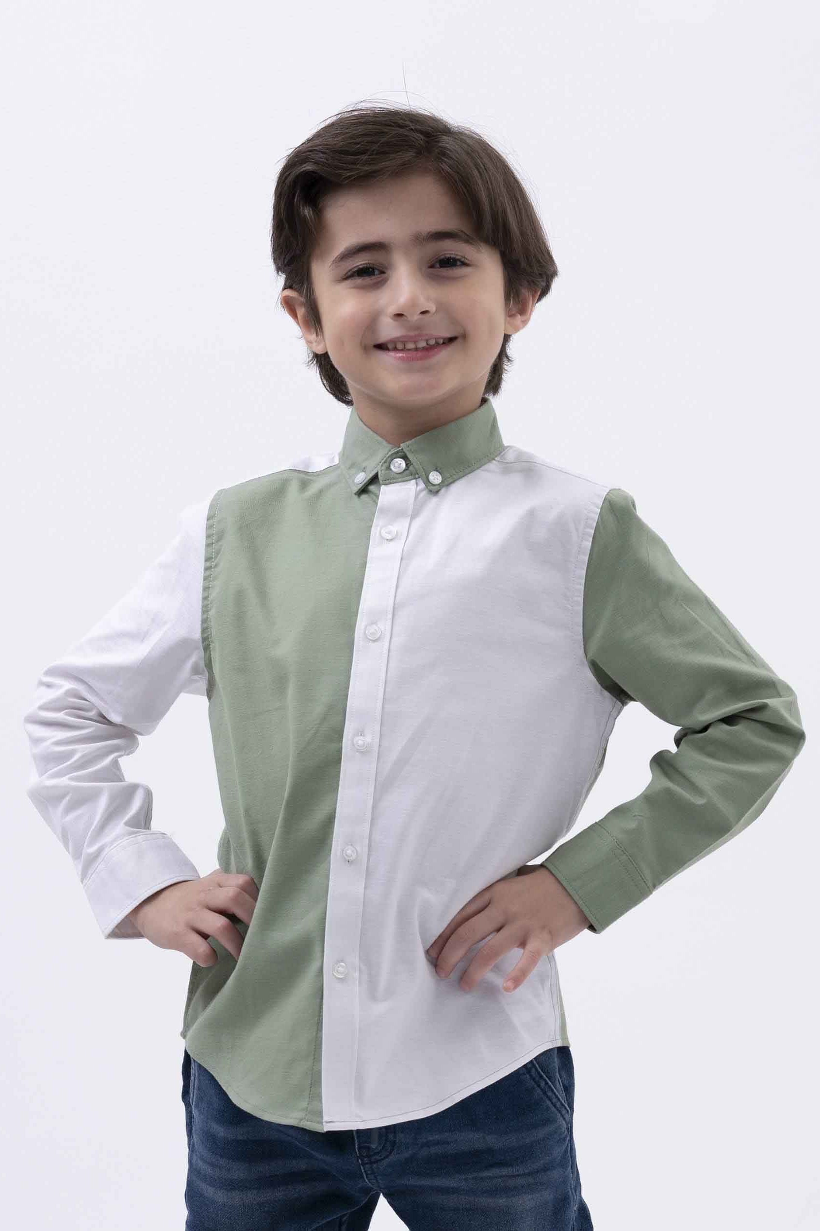 Boys LS Colourblock Shirt (3-14 yrs)