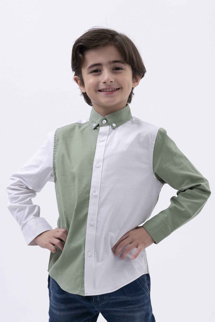 Boys LS Colourblock Shirt (3-14 yrs)