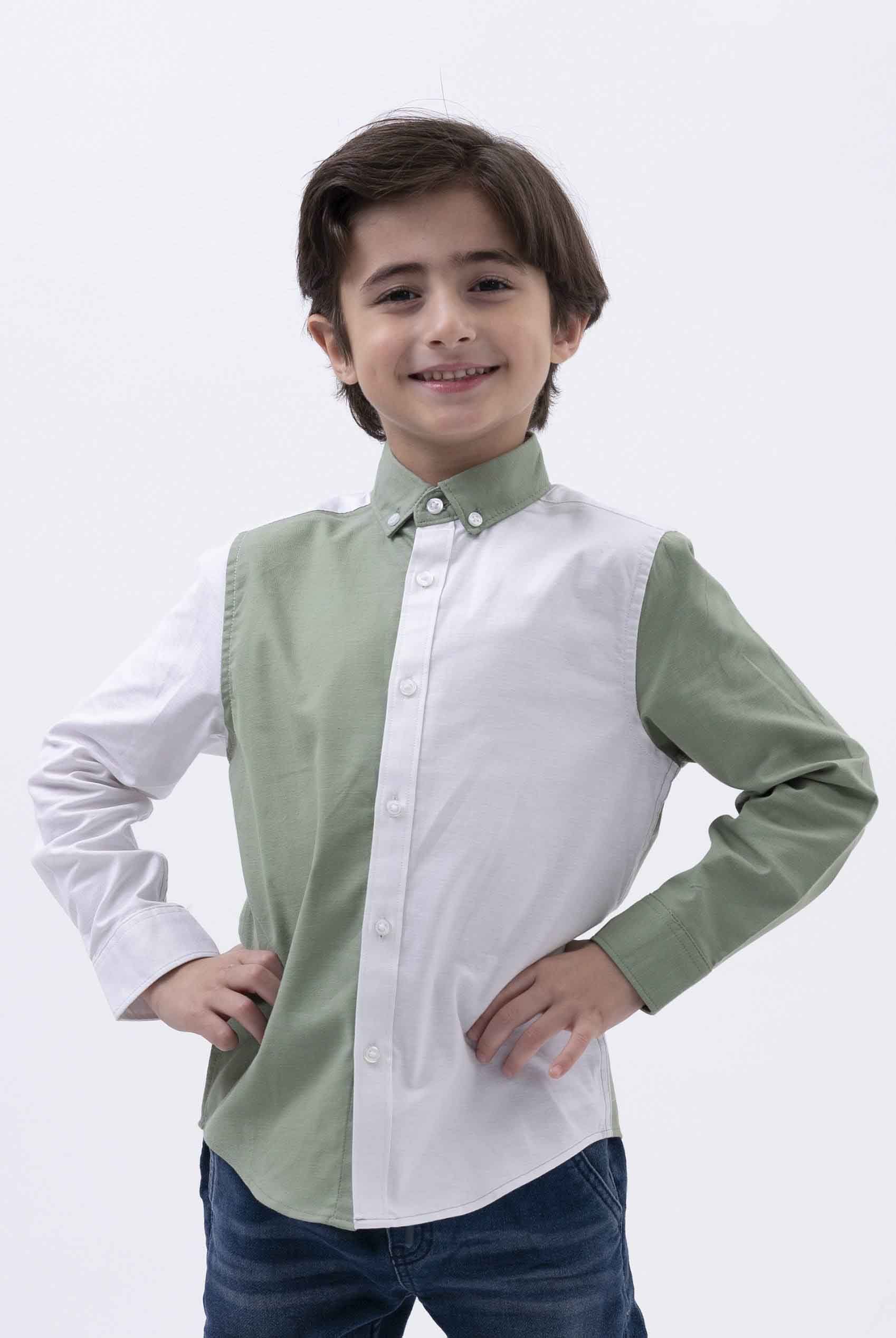 Boys LS Colourblock Shirt (3-14 yrs)