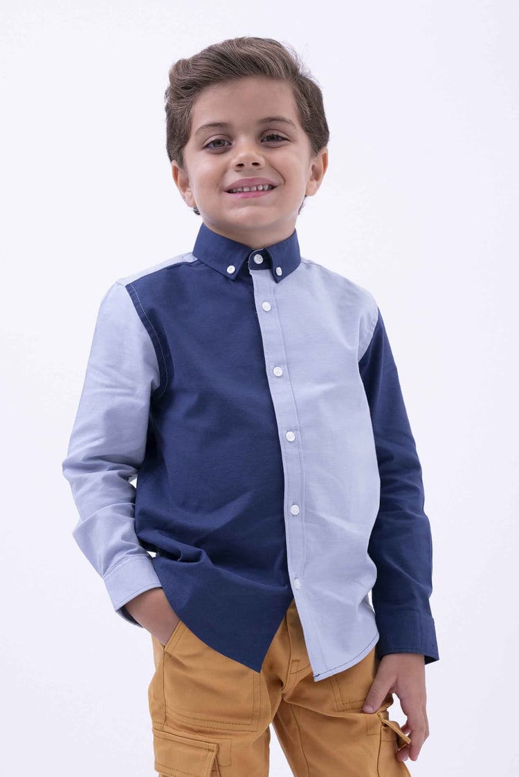 Boys LS Colourblock Shirt (3-14 yrs)