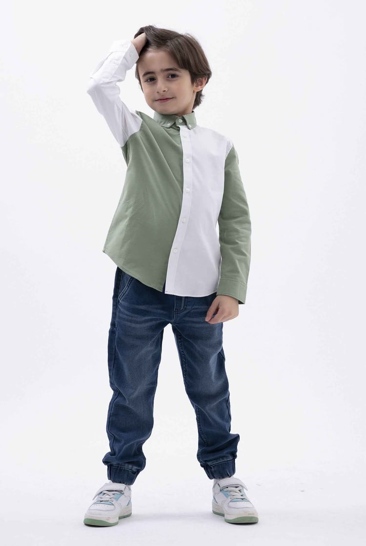 Boys LS Colourblock Shirt (3-14 yrs)