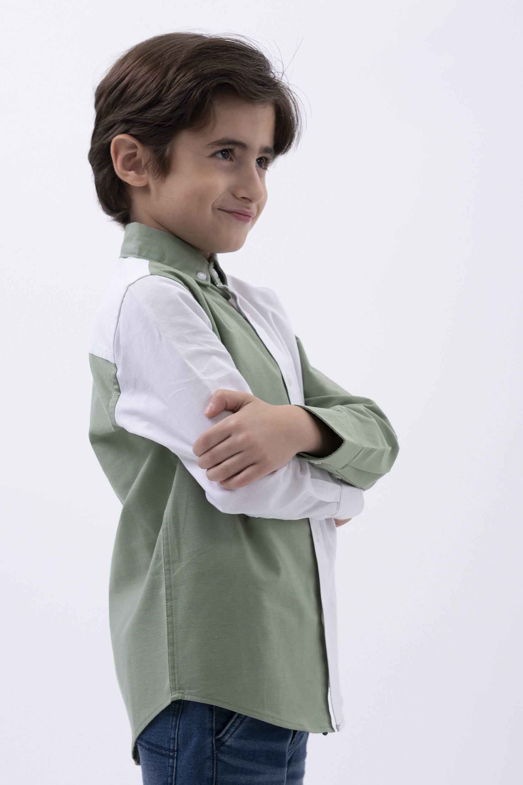 Boys LS Colourblock Shirt (3-14 yrs)