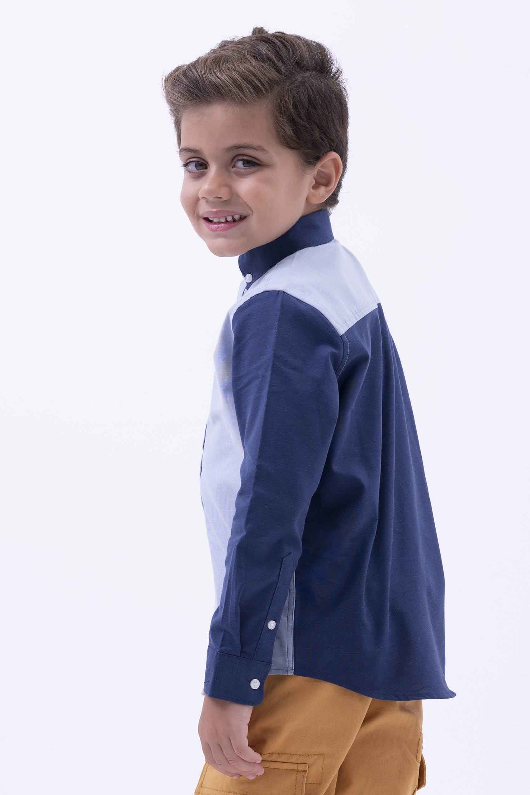 Boys LS Colourblock Shirt (3-14 yrs)