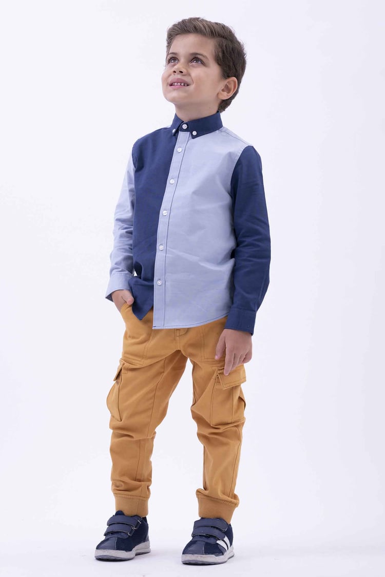 Boys LS Colourblock Shirt (3-14 yrs)