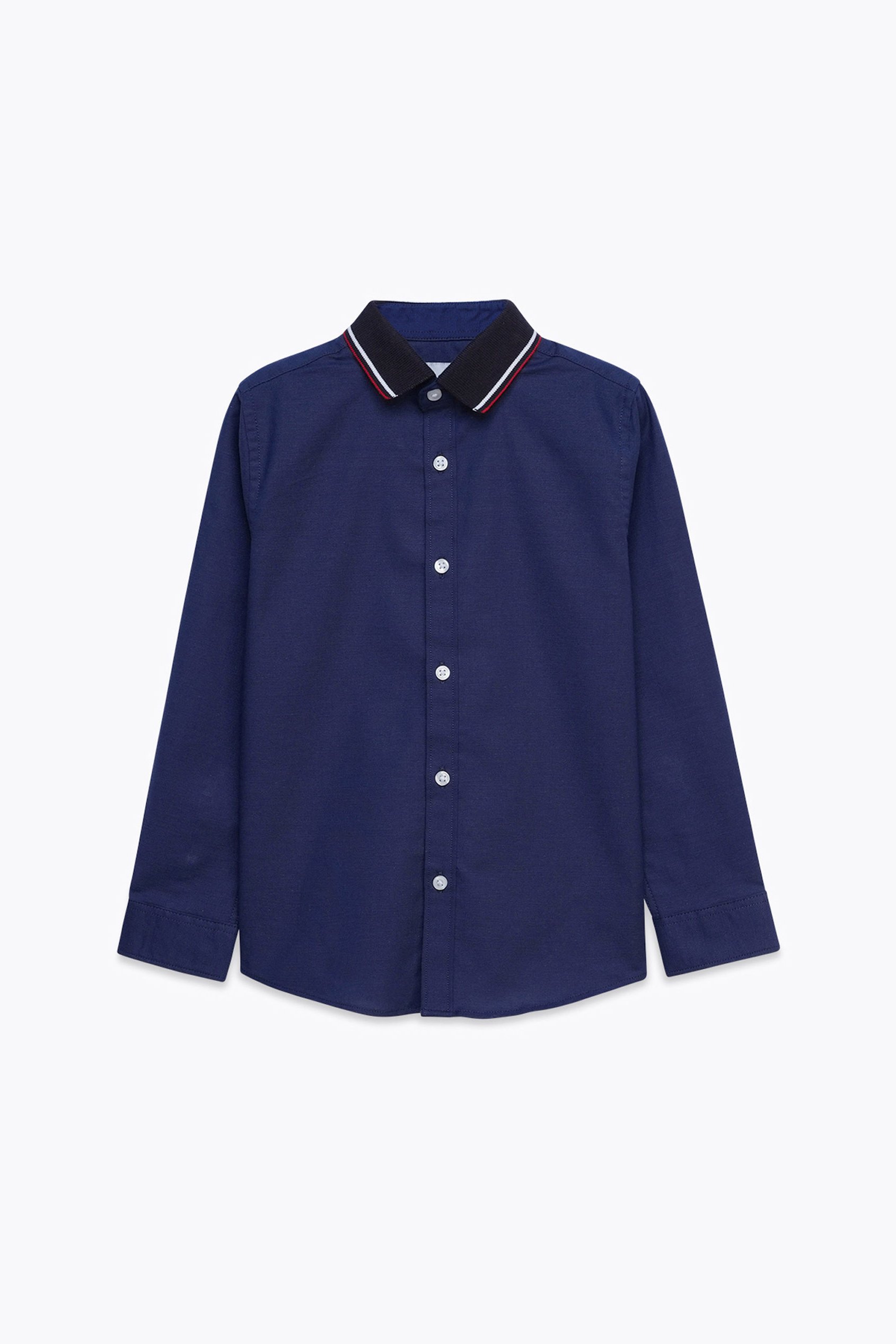 Woven Tipped Collar Shirt (3-14yrs)