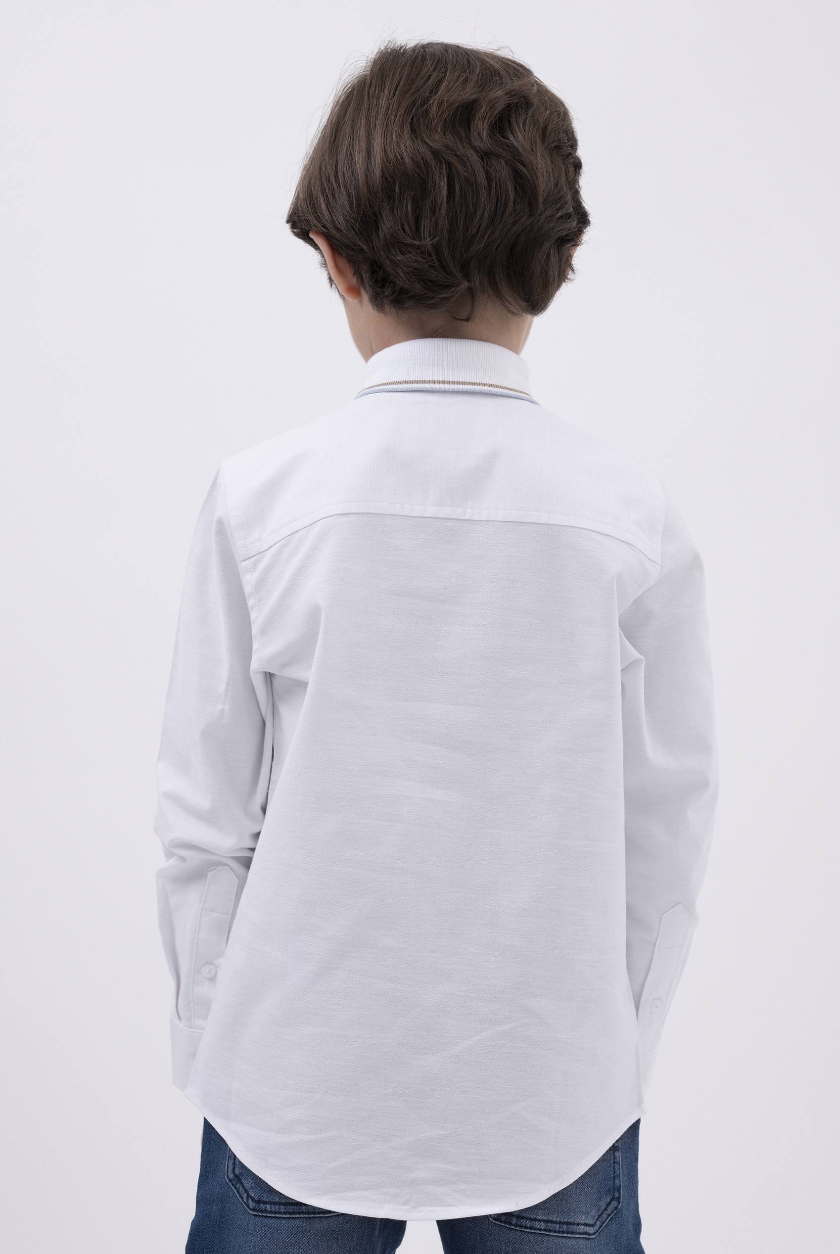 Woven Tipped Collar Shirt (3-14yrs)