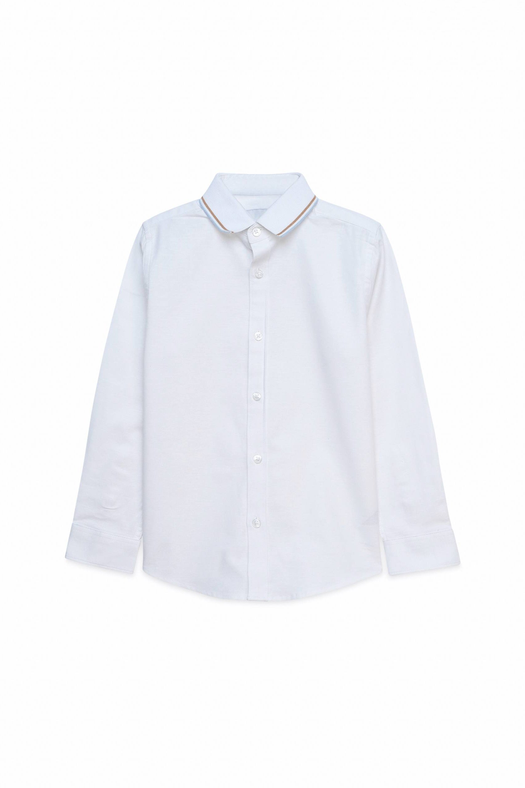 Woven Tipped Collar Shirt (3-14yrs)