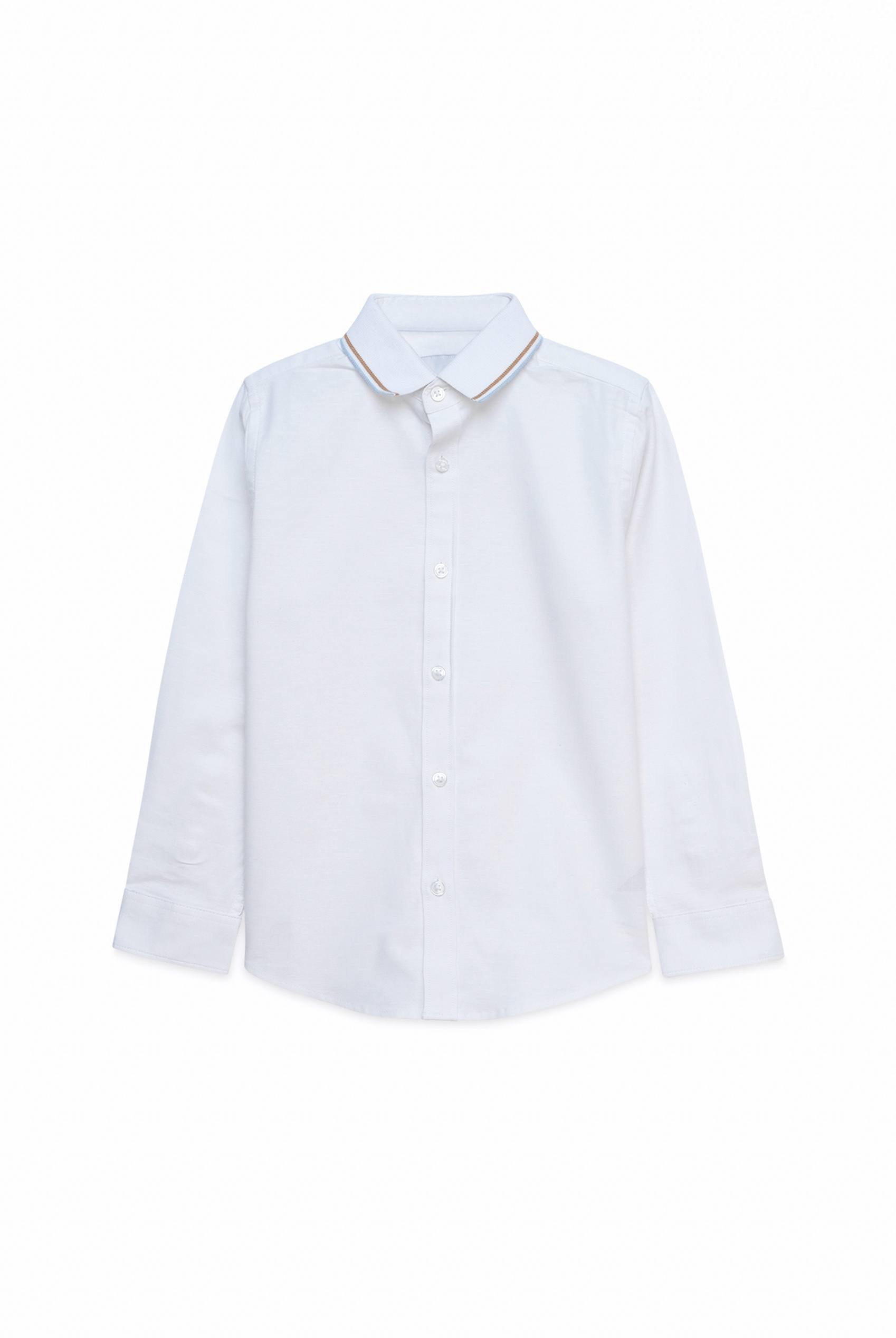 Woven Tipped Collar Shirt (3-14yrs)