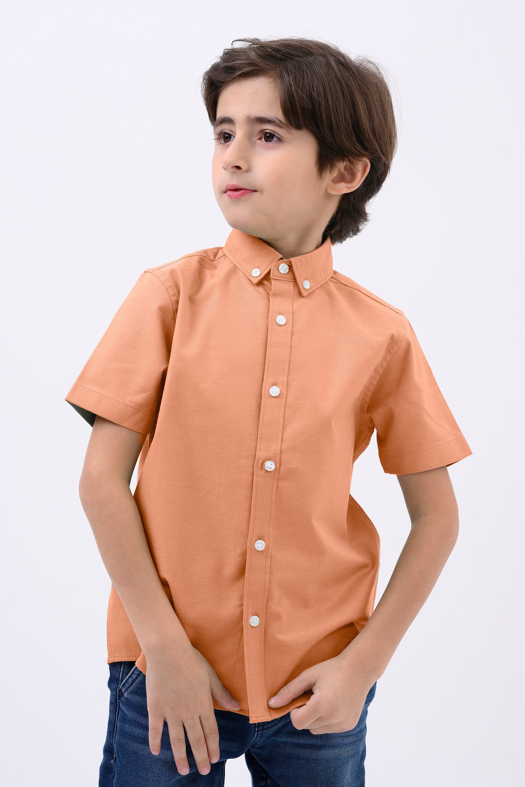 Boys SS Stretch Oxford Shirt (3-14yrs)