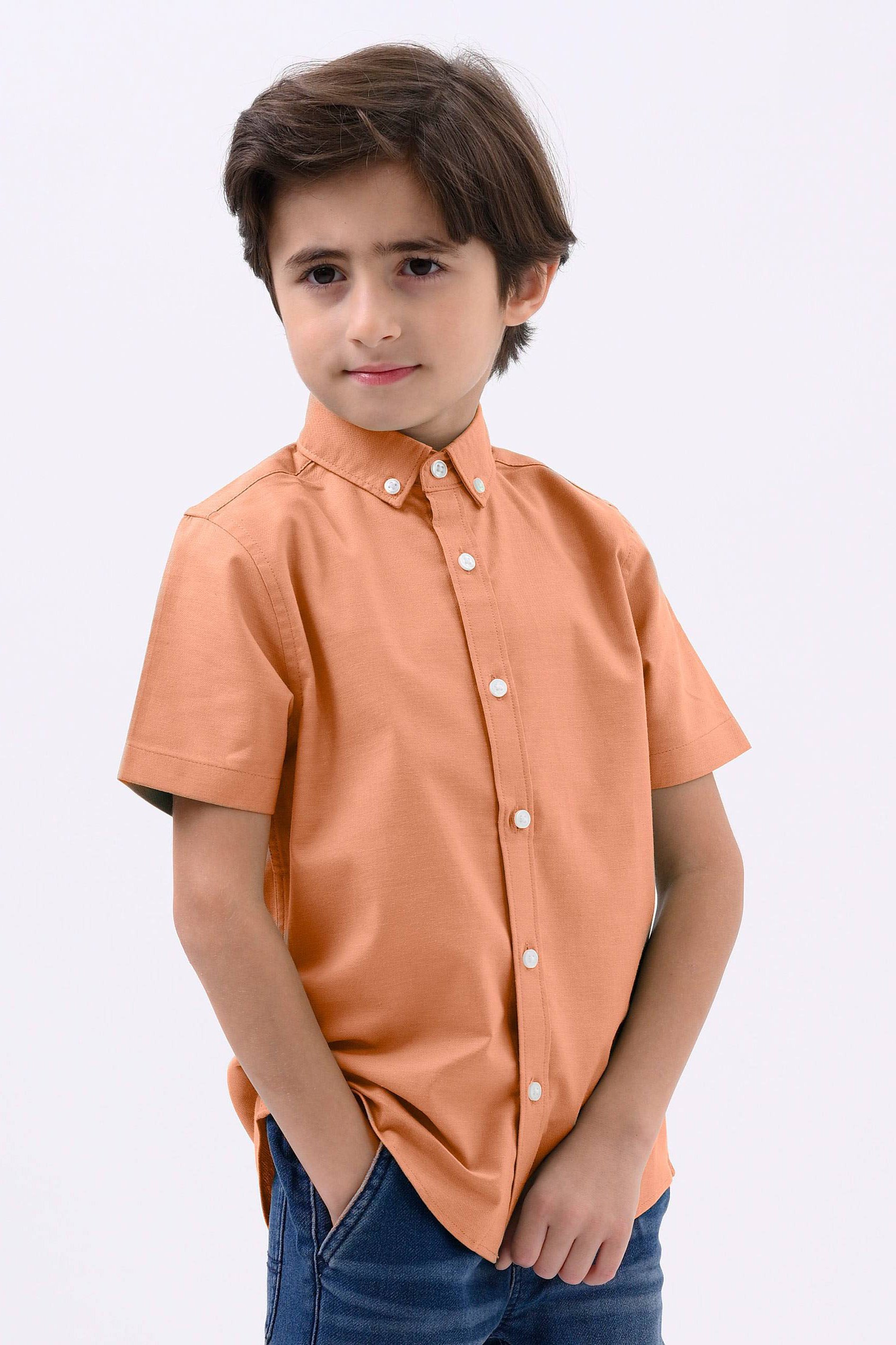Boys SS Stretch Oxford Shirt (3-14yrs)