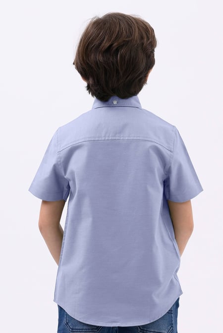 Boys Blue SS Stretch Oxford Shirt (3-14yrs)