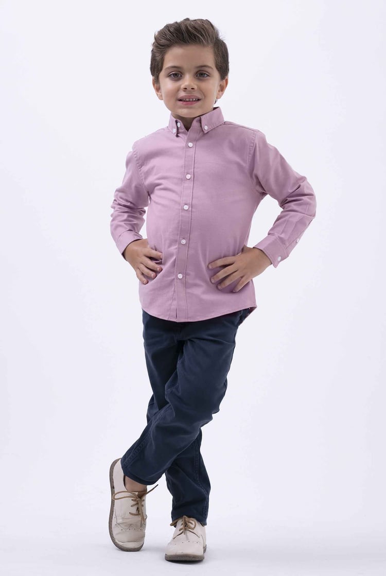 Boys LS Stretch Oxford Shirt (3-14yrs)