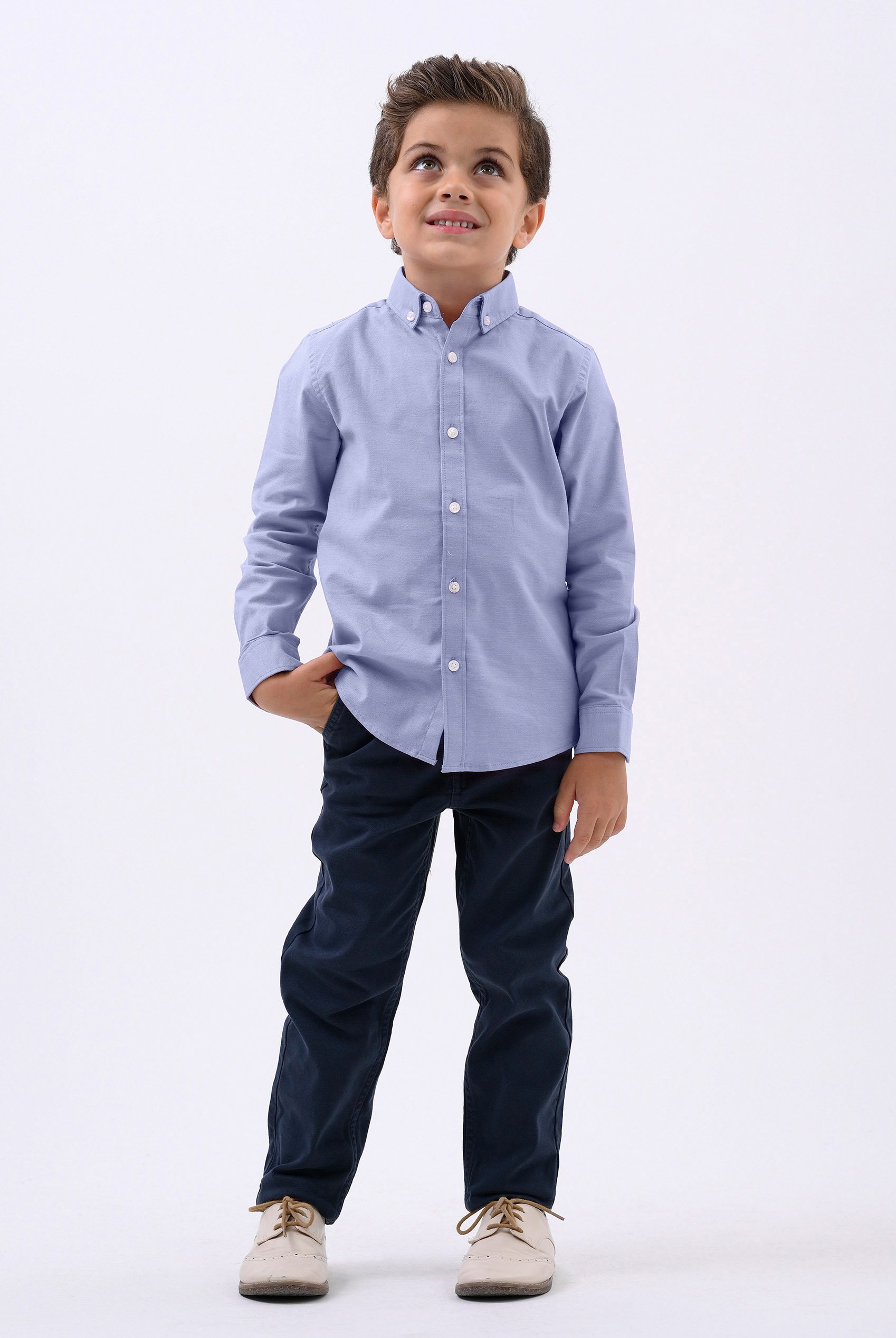 Boys LS Stretch Oxford Shirt (3-14yrs)