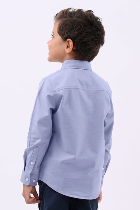 Boys Blue LS Stretch Oxford Shirt (3-14yrs)
