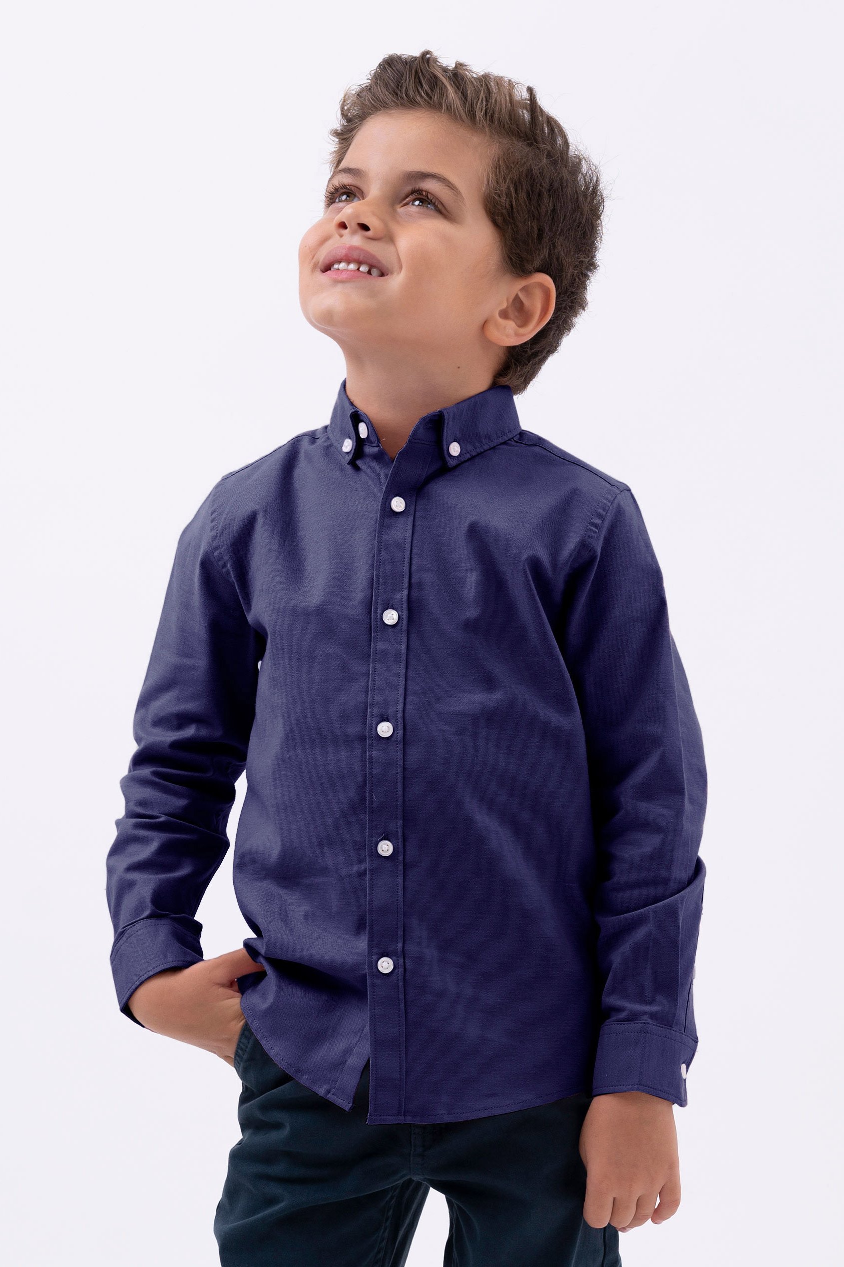 Boys LS Stretch Oxford Shirt (3-14yrs)