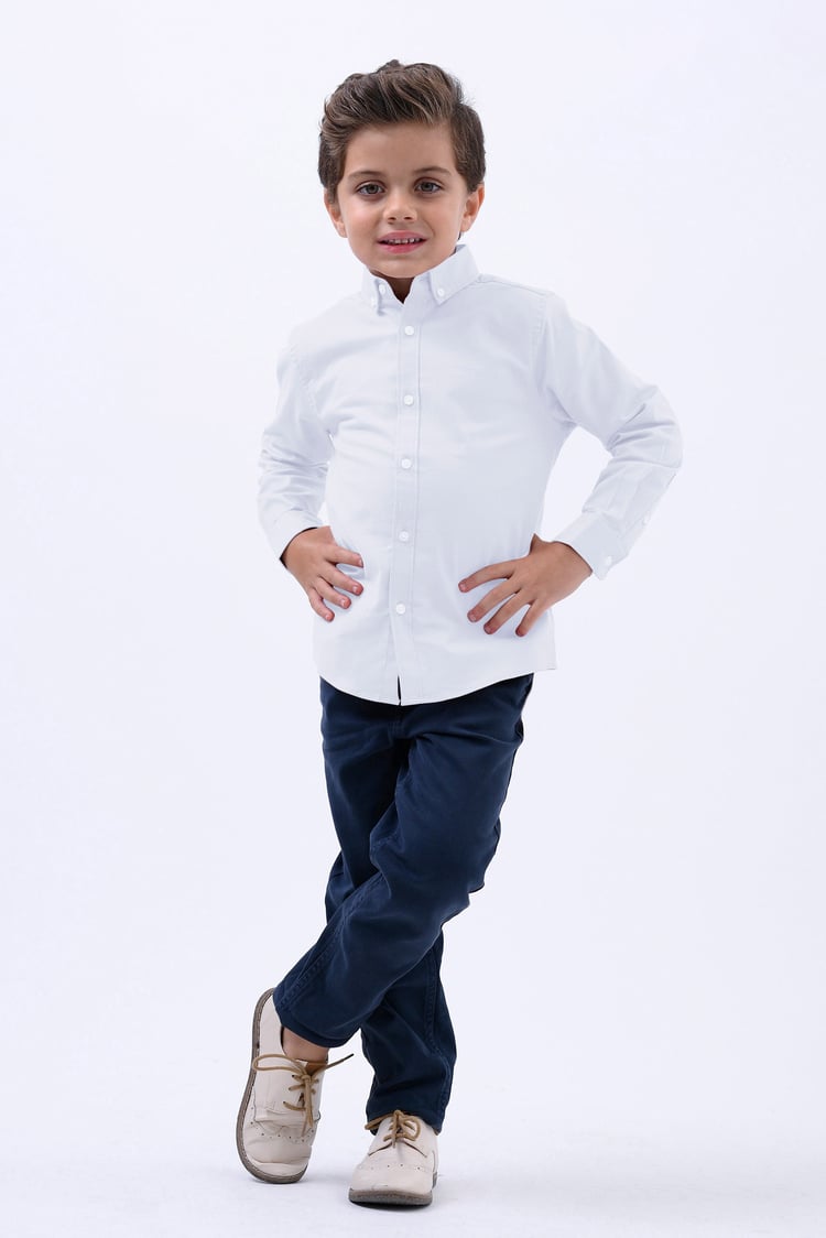 Boys LS Stretch Oxford Shirt (3-14yrs)